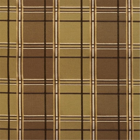 Designer Fabrics 54 in. Wide Green And Brown Multi Color Plaid Silk Satin Upholstery Fabric U0200A